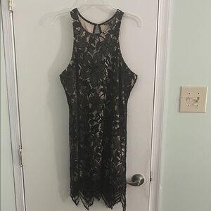 Express Elegant Black Lace Top